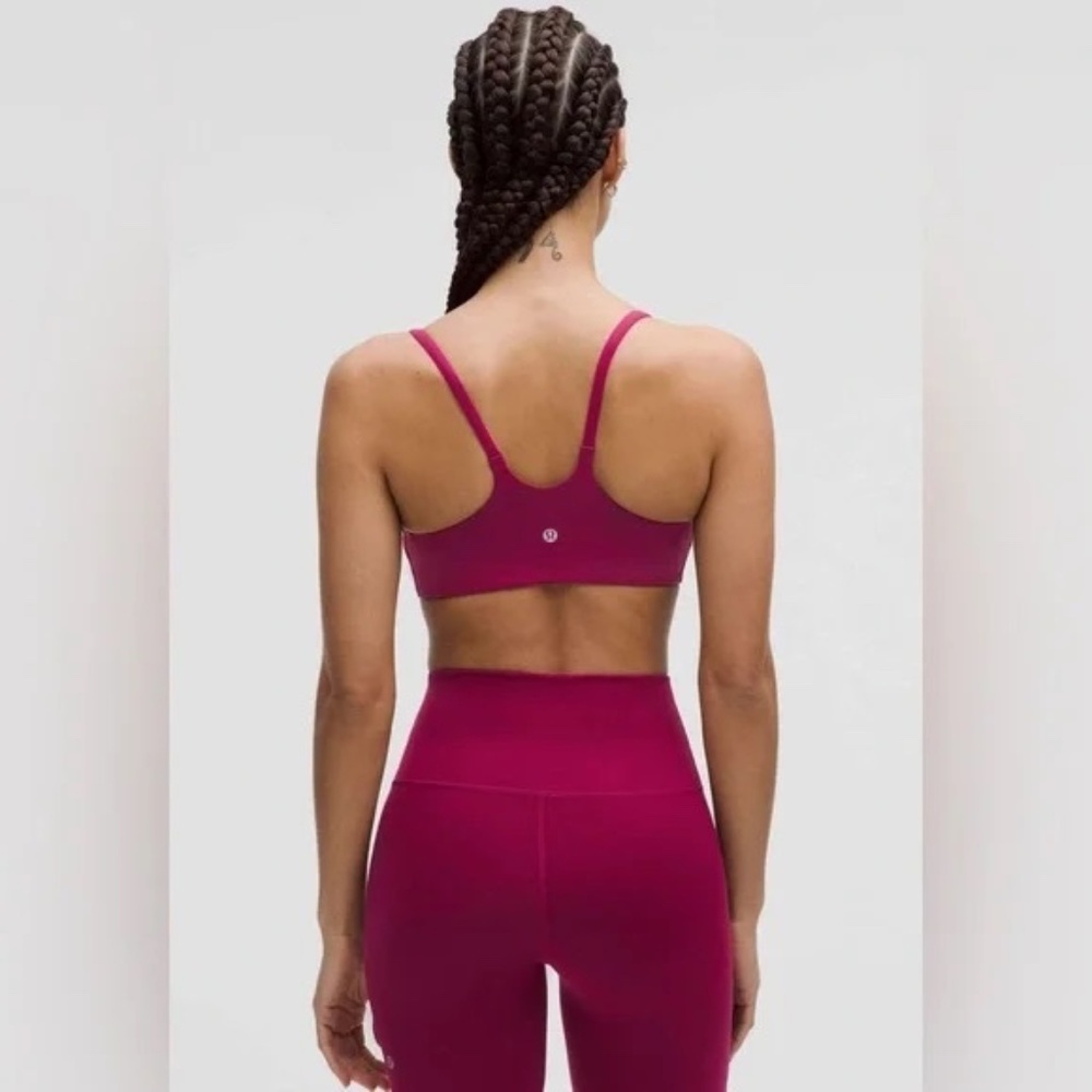Lululemon Wunder Train Strappy Racer Bra *Light Support, C/D Cup Magenta - Picture 5 of 9